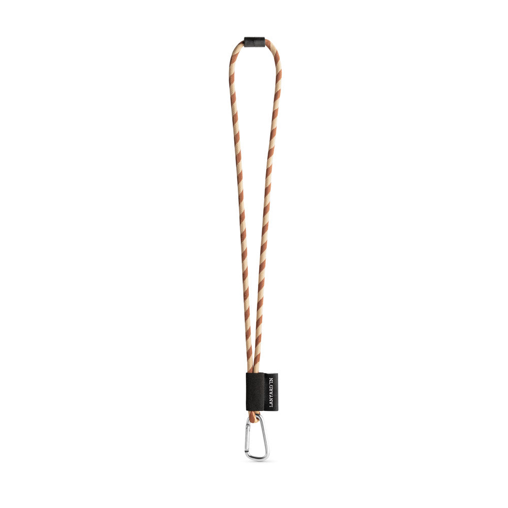 SET Lanyard TUBE Long (Ø 7 mm) com Mosquetão D-Shape 55 mm e Fecho de segurança Ø 7 mm