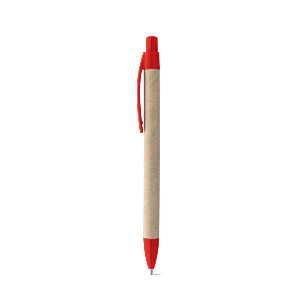 REMI. Esferográfica em papel 100% reciclado com clipe