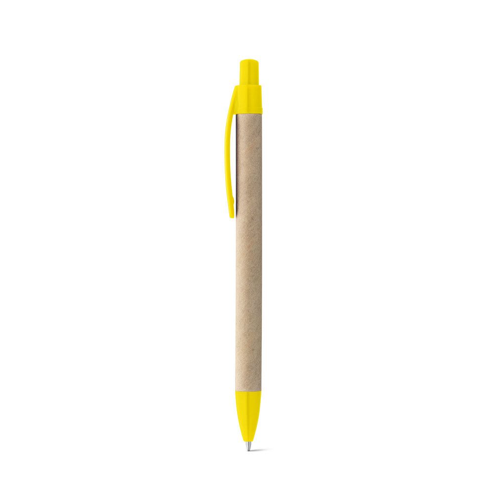 REMI. Esferográfica em papel 100% reciclado com clipe