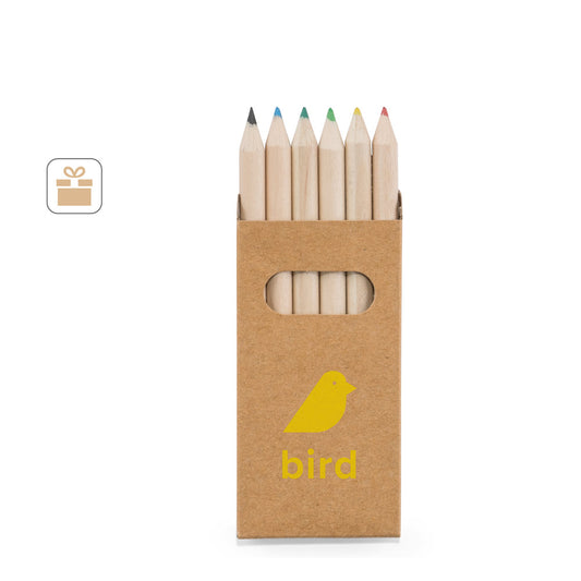 BIRD. Caixa com 6 lápis de cor