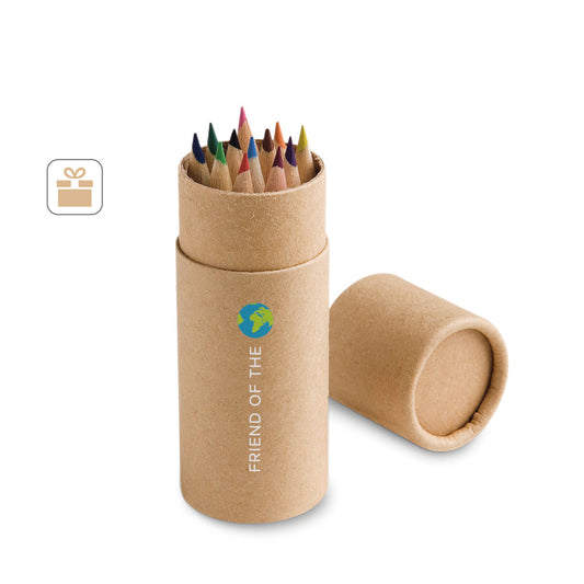 CYLINDER. Caixa com 12 lápis de cor