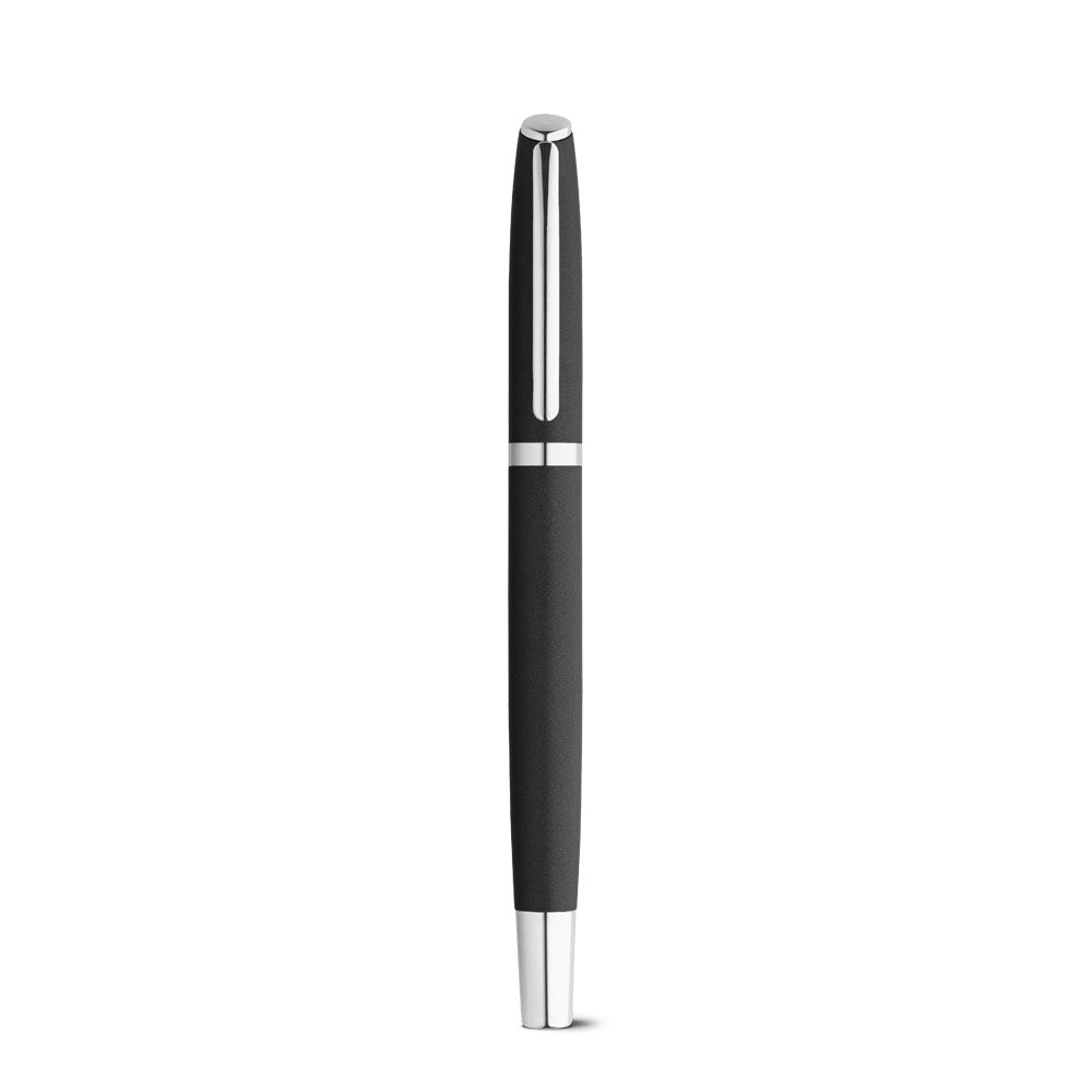 RE-LANDO-SET. Conjunto de roller e esferográfica com corpo em alumínio reciclado (100% rAL)