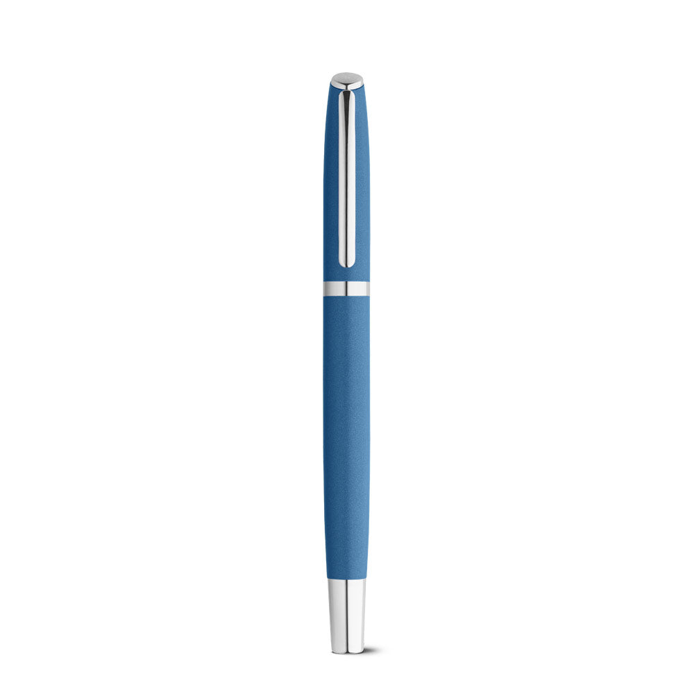 RE-LANDO-SET. Conjunto de roller e esferográfica com corpo em alumínio reciclado (100% rAL)