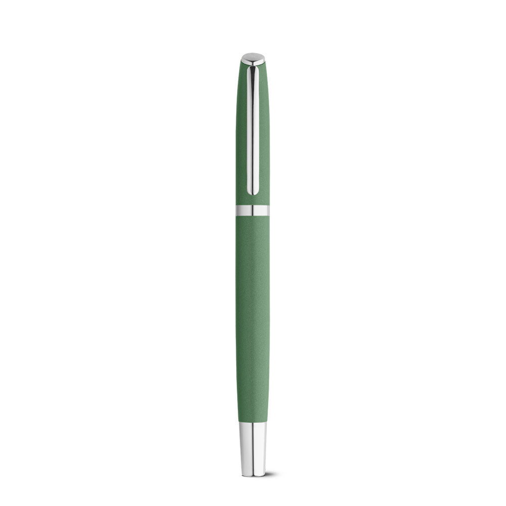 RE-LANDO-SET. Conjunto de roller e esferográfica com corpo em alumínio reciclado (100% rAL)