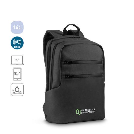 BROOKLYN. Mochila para portátil 15'' em Nylon 2Tone impermeável