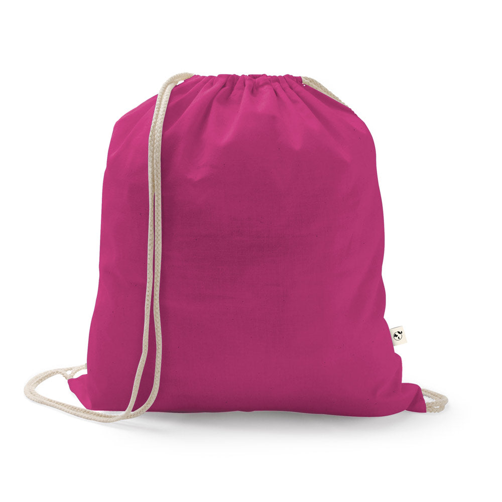 ISTANBUL. Saco tipo mochila em algodão reciclado (70%) e poliéster (30% rPET) (150 g/m²)