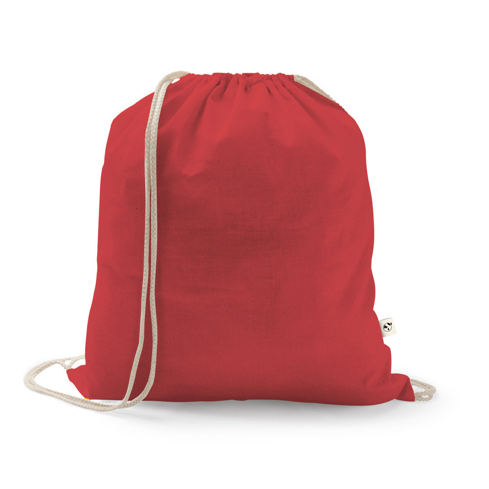 ISTANBUL. Saco tipo mochila em algodão reciclado (70%) e poliéster (30% rPET) (150 g/m²)