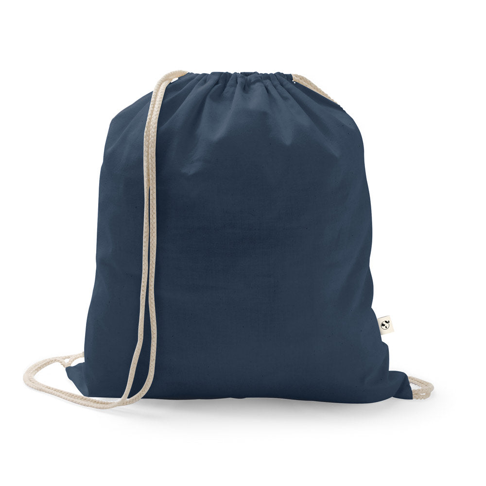 ISTANBUL. Saco tipo mochila em algodão reciclado (70%) e poliéster (30% rPET) (150 g/m²)