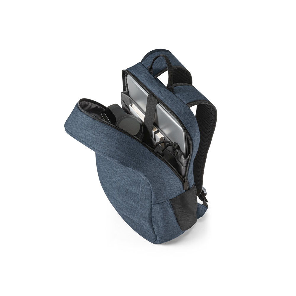 BUSINESS. Mochila para computador portátil em poliéster reciclado 300D