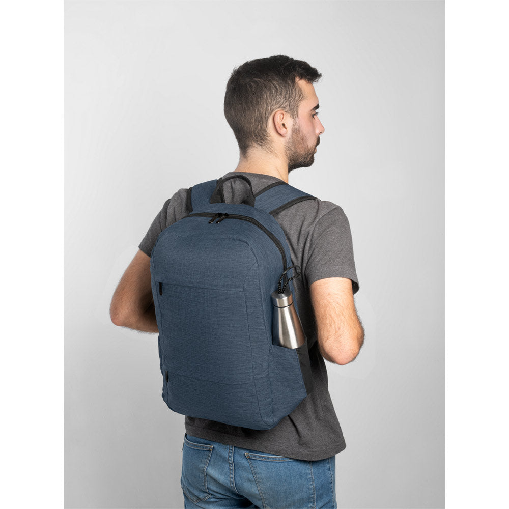 BUSINESS. Mochila para computador portátil em poliéster reciclado 300D