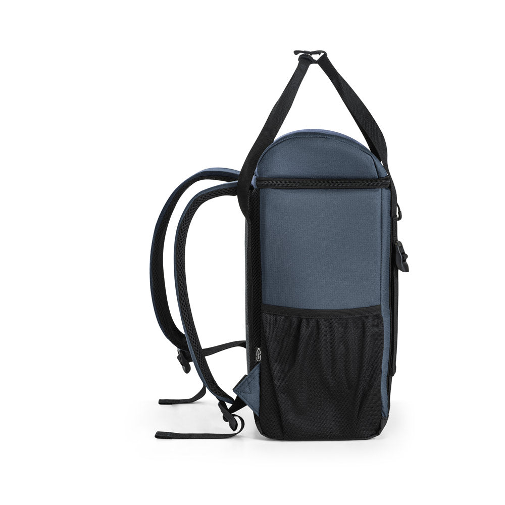 ROMA L. Mochila térmica almofadada em poliéster reciclado 600D ripstop 16 L