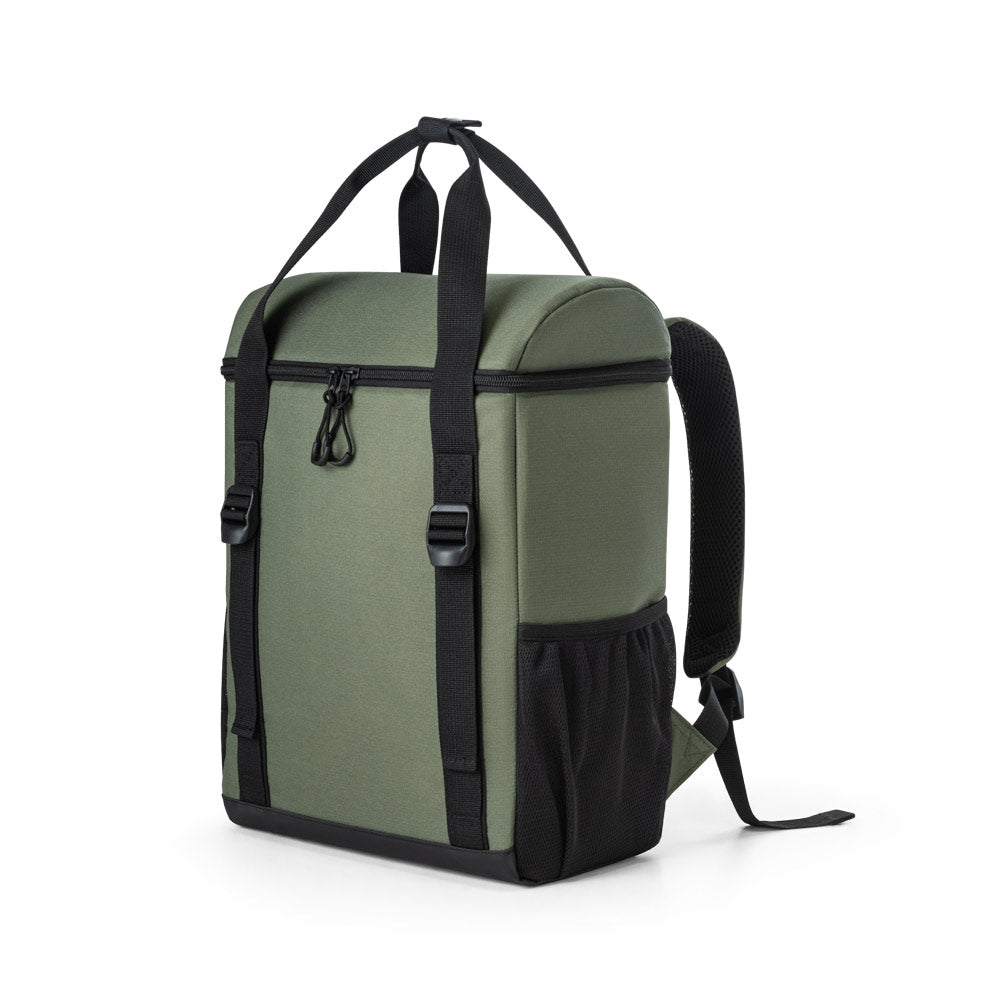 ROMA L. Mochila térmica almofadada em poliéster reciclado 600D ripstop 16 L