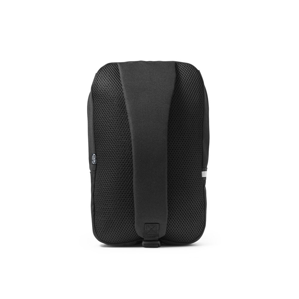 DELFOS. Mochila a tiracolo em poliéster reciclado 300D e poliéster reciclado 600D, com forro em poliéster reciclado 210D