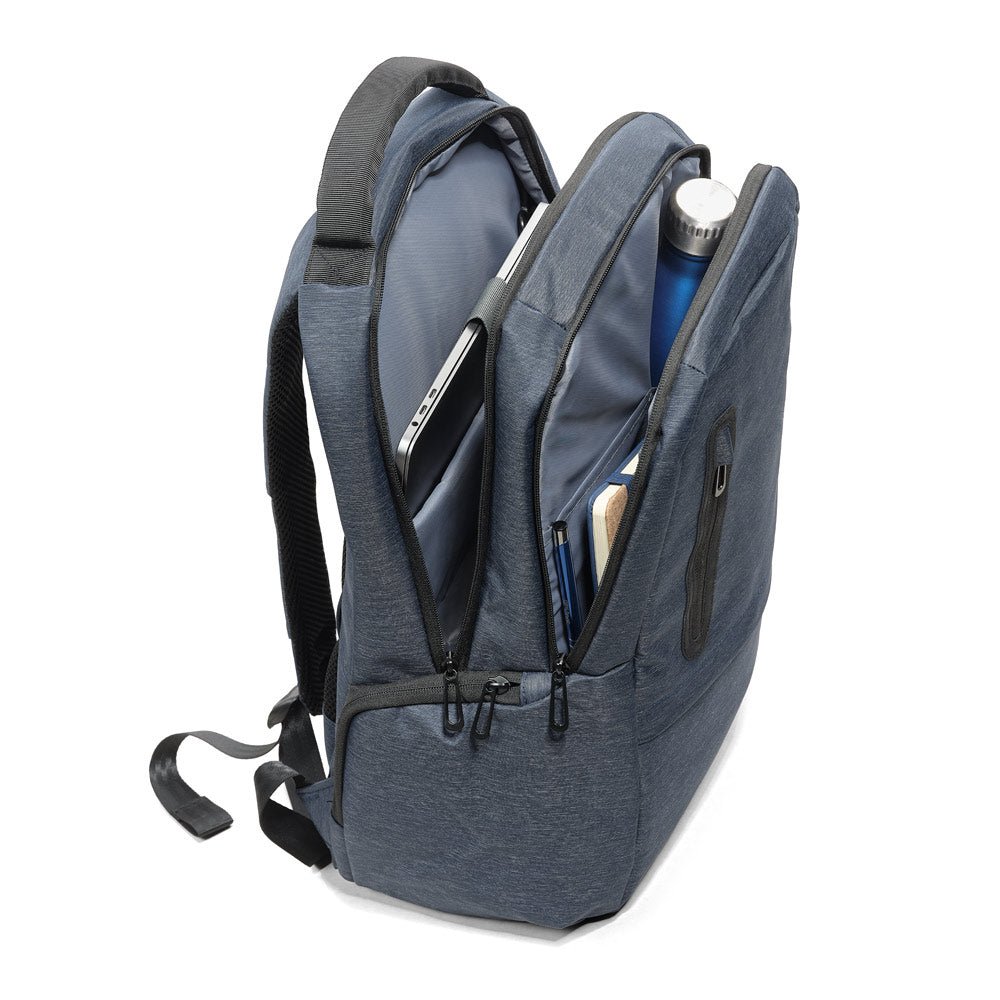 RE-BOSTON. Mochila para computador portátil em Nylon reciclado 2Tone resistente à água com compartimento em 210D