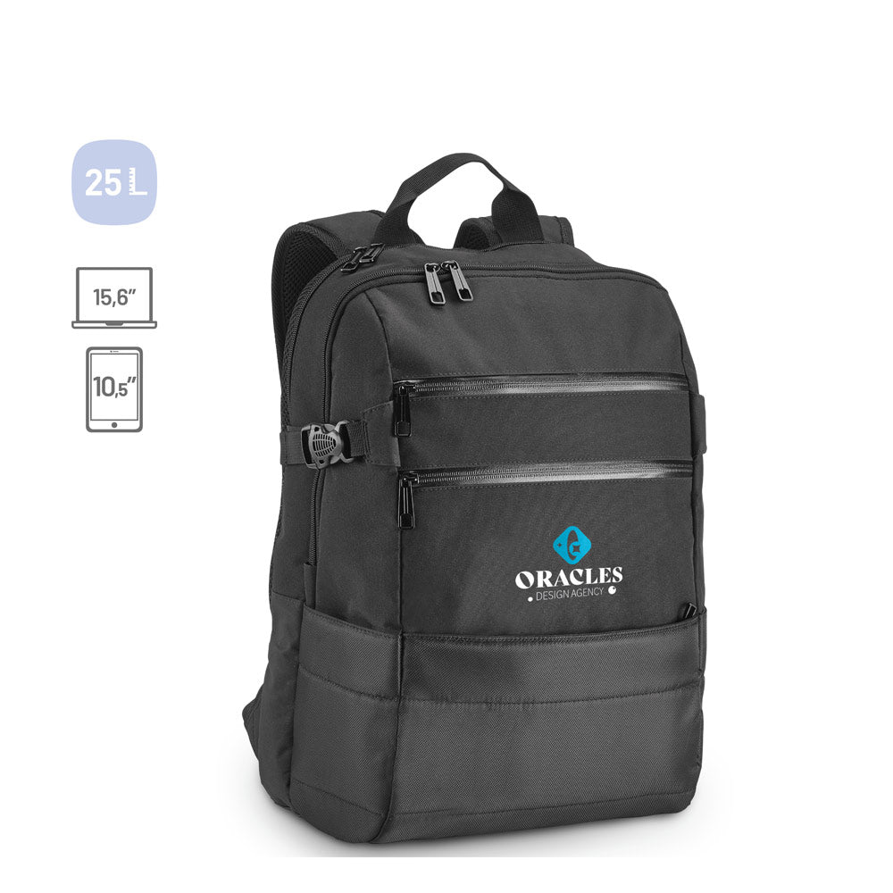ZIPPERS BPACK. Mochila para portátil 15'6'' em 840D jacquard e poliéster 300D