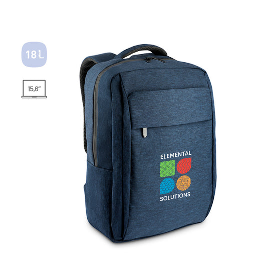 COVENTRY. Mochila, totalmente almofadada, para computador portátil em poliéster reciclado 300D de alta densidade e forro em poliéster reciclado 210D 15.6"