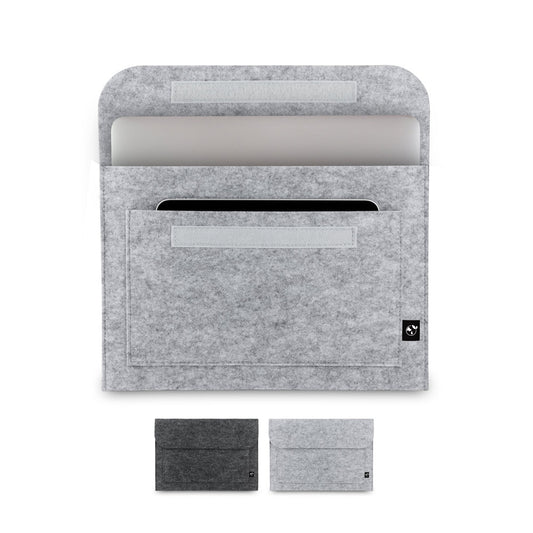FELPY SLEEVE. Pasta para computador portátil em feltro reciclado (100% rPET)