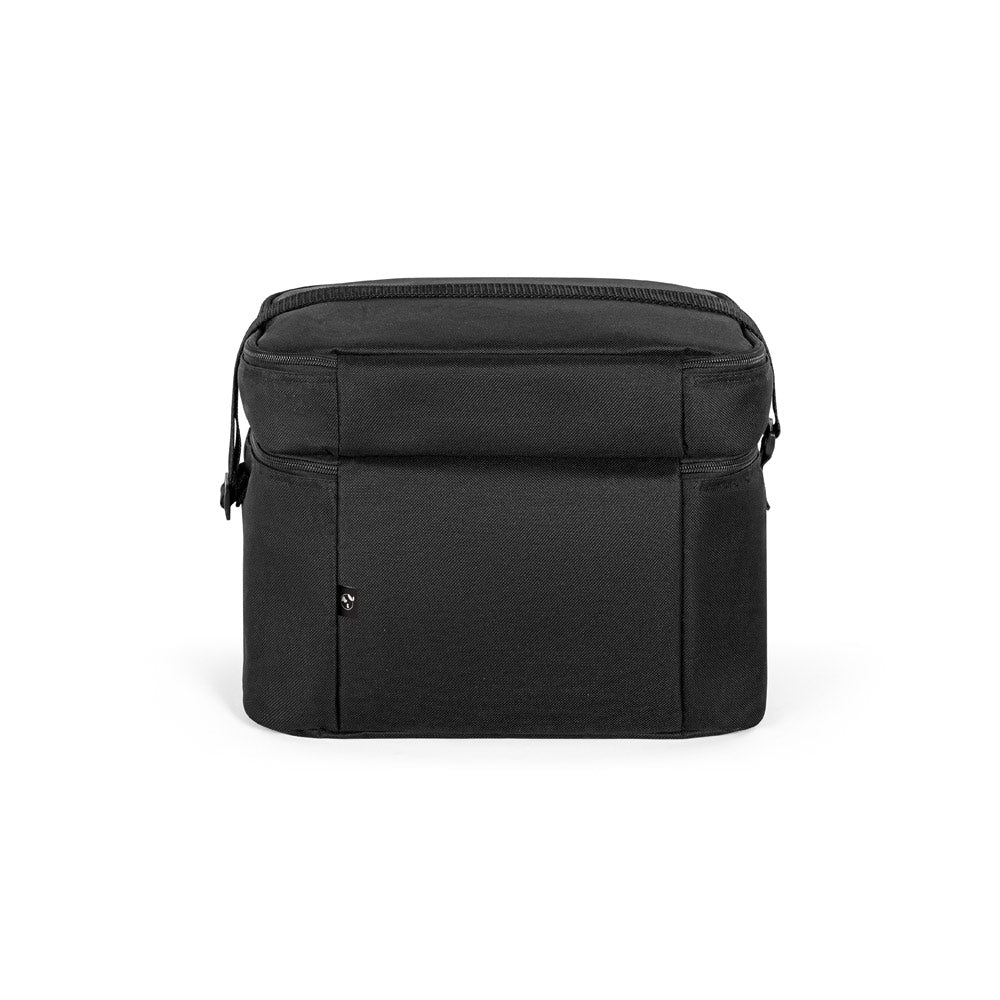 CANCUN LARGE. Saco térmico em poliéster reciclado 600D, com alça em webbing ajustável 14 L