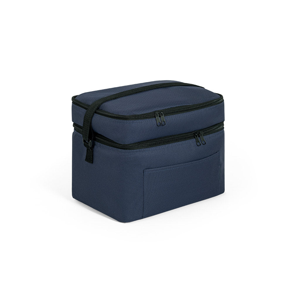 CANCUN LARGE. Saco térmico em poliéster reciclado 600D, com alça em webbing ajustável 14 L