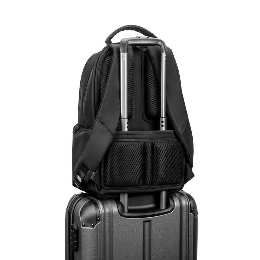 BOSTON SOLID. Mochila para computador portátil (17") em nylon 150D com 2 compartimentos acolchoados