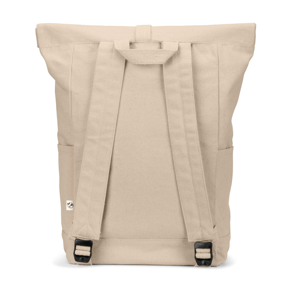 SAINT. Mochila "roll top" em algodão reciclado e poliéster reciclado (380 g/m²)