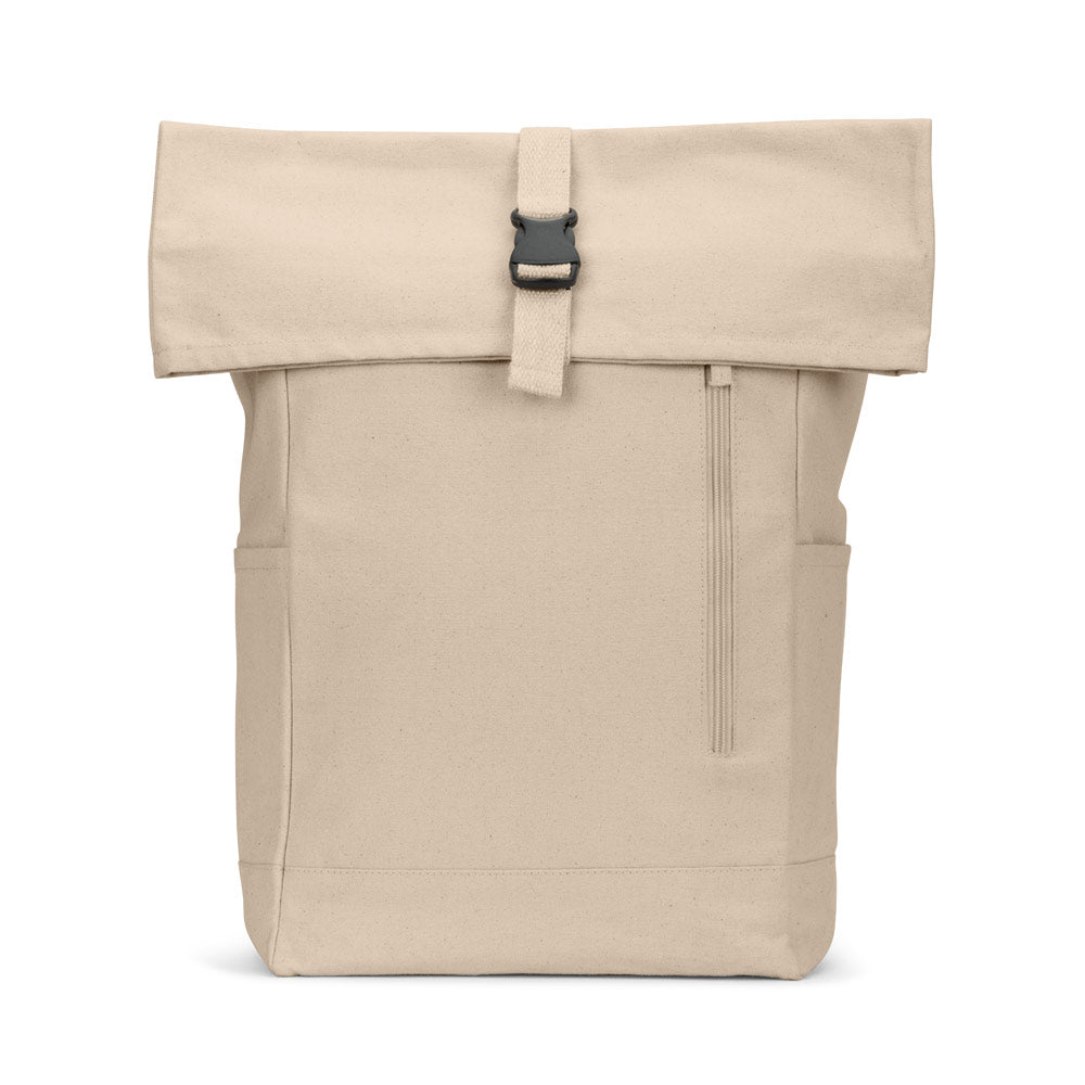 SAINT. Mochila "roll top" em algodão reciclado e poliéster reciclado (380 g/m²)