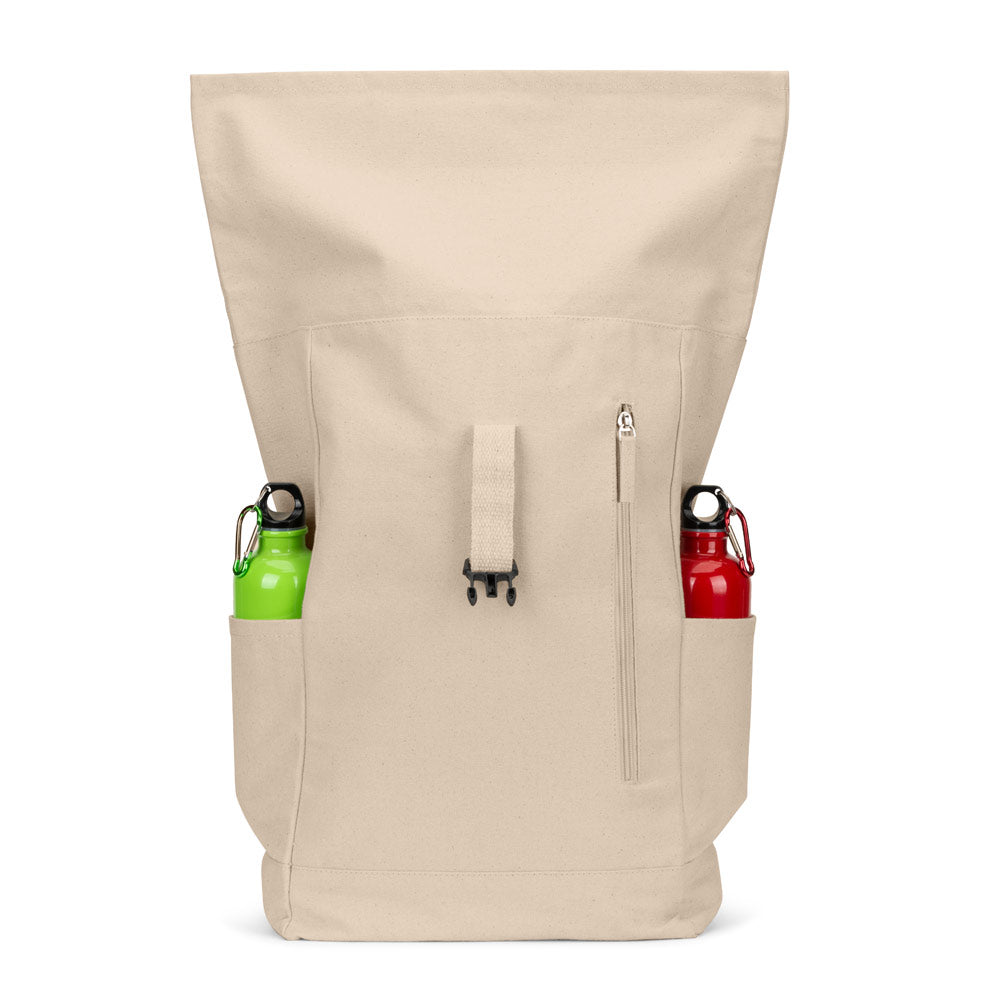SAINT. Mochila "roll top" em algodão reciclado e poliéster reciclado (380 g/m²)
