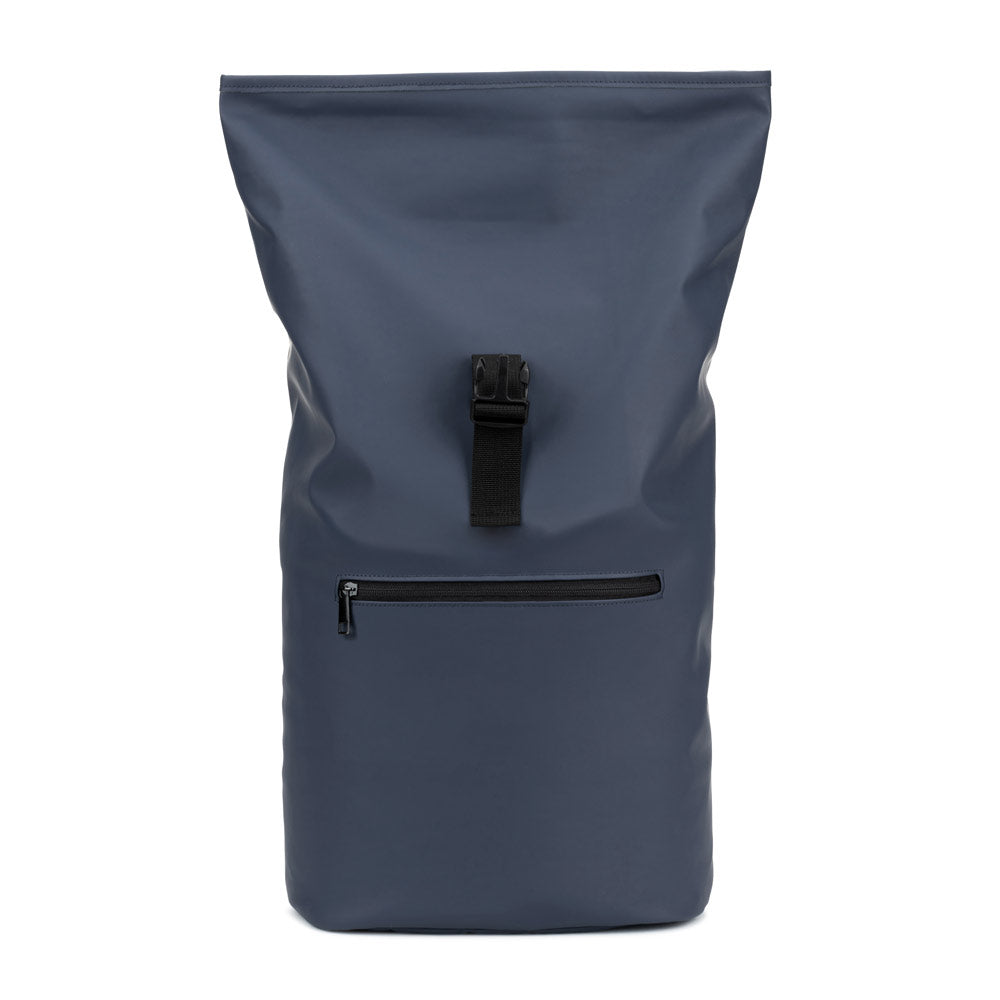 PORTLAND. A mochila "roll top" em PU com bolso para computador portátil 16"