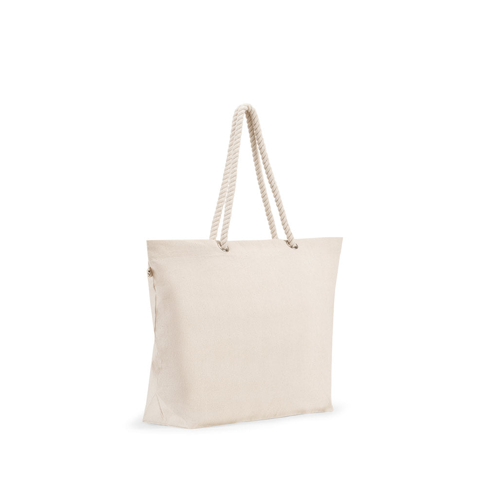 ATHENS. Saco de praia em algodão reciclado (70%) e poliester reciclado (30%) (220 g/m²)