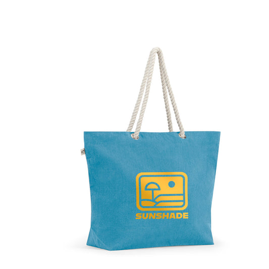 ATHENS. Saco de praia em algodão reciclado (70%) e poliester reciclado (30%) (220 g/m²)