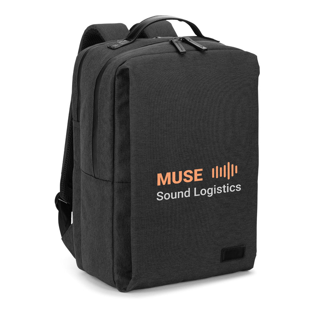 GLASGOW. Mochila para computador portátil (17") em poliéster reciclado de alta densidade 600D (20L)