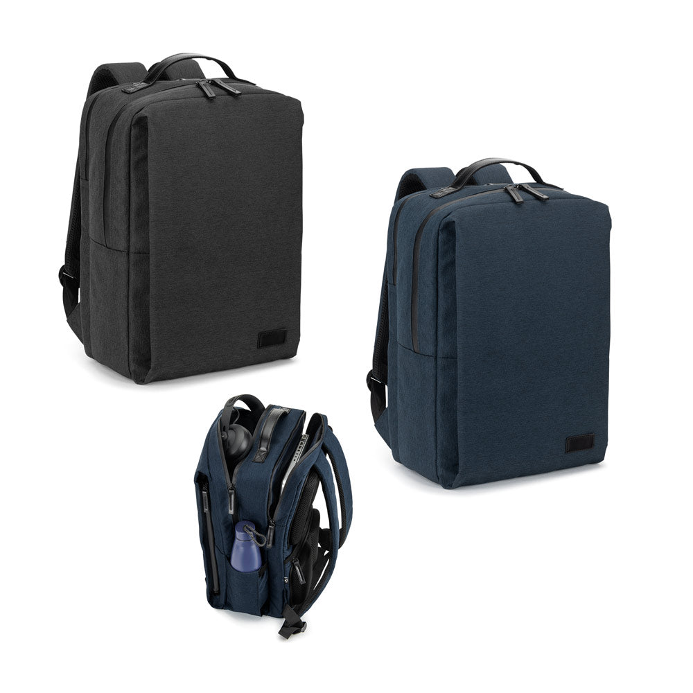 GLASGOW. Mochila para computador portátil (17") em poliéster reciclado de alta densidade 600D (20L)
