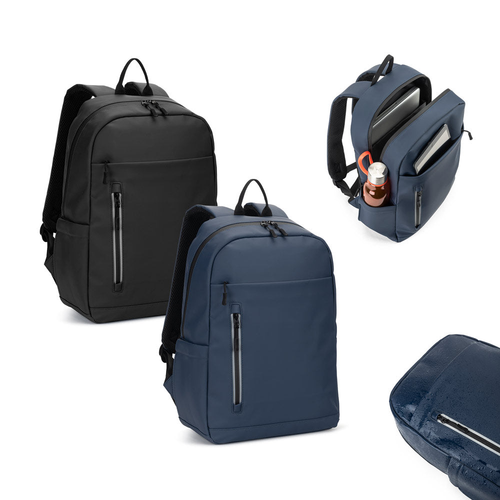 NOUMEA. Mochila para computador portátil (16") em PU, com fechos resistentes à água