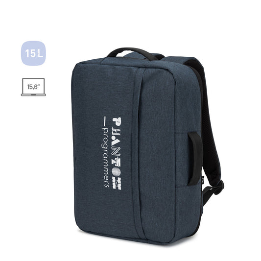 NIAMEY. Mochila para computador portátil em poliéster reciclado 300D de alta densidade 15'6"