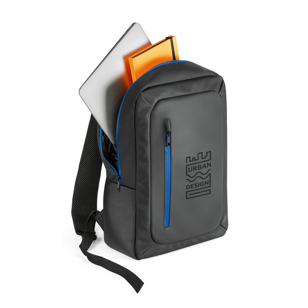 OSASCO. Mochila para computador portátil em poliéster reciclado 600D de alta densidade 15"