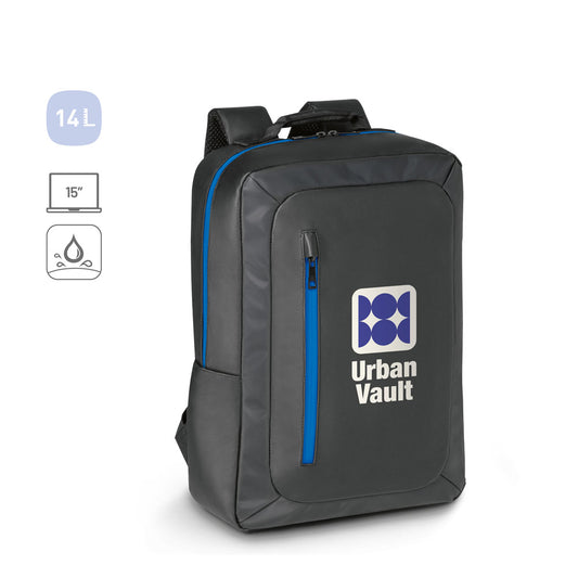 OSASCO. Mochila para computador portátil em poliéster reciclado 600D de alta densidade 15"