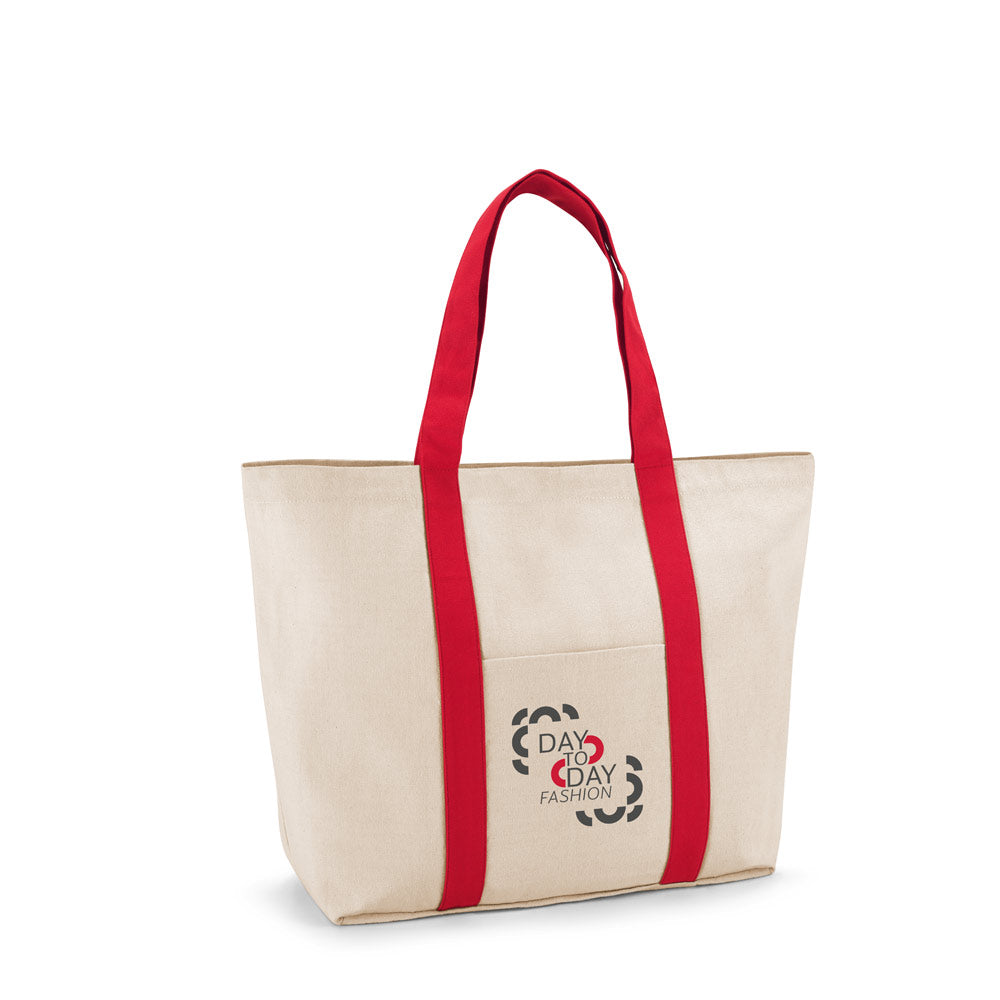 VILLE. Saco 100% algodão canvas com bolso frontal e interior (280 g/m²)