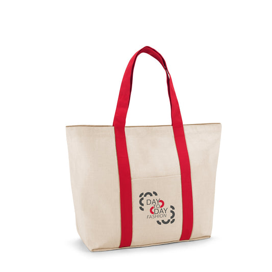 VILLE. Saco 100% algodão canvas com bolso frontal e interior (280 g/m²)