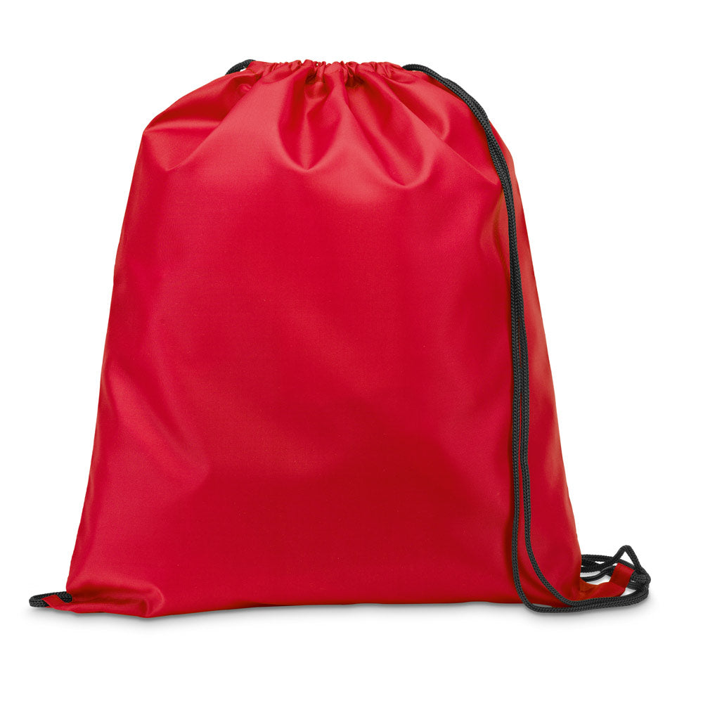 CARNABY. Saco tipo mochila em 210D com cordões em preto