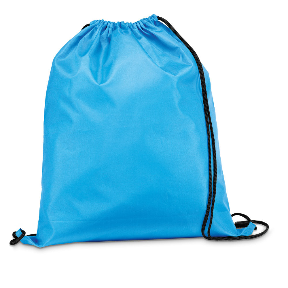 CARNABY. Saco tipo mochila em 210D com cordões em preto
