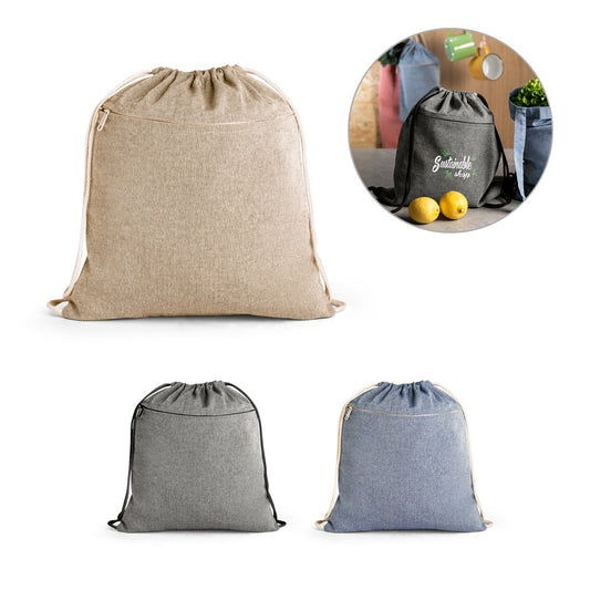 CHANCERY. Saco tipo mochila com algodão reciclado (70%), poliéster (30% rPET) (140 g/m²)