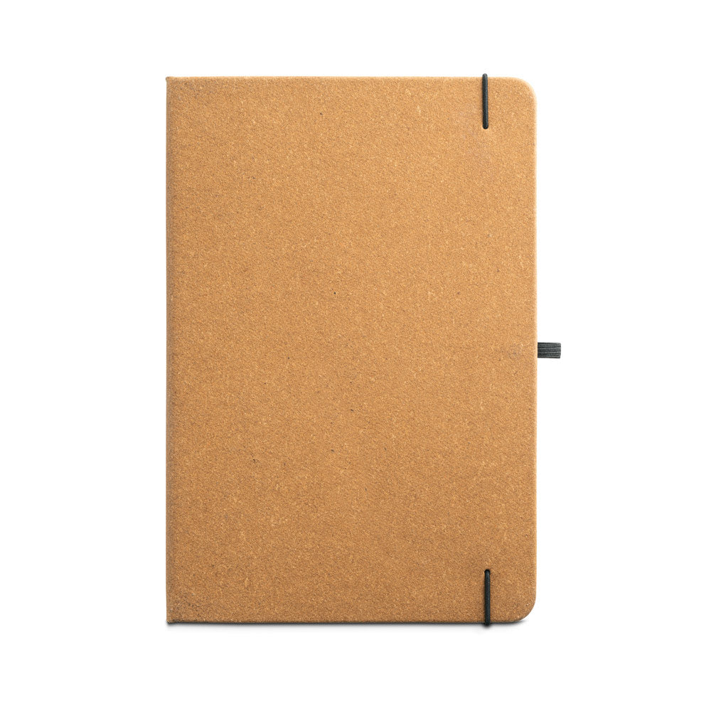 MATISSE. Bloco de notas A5 com capa rígida em pele (70% reciclada) com folhas pautadas