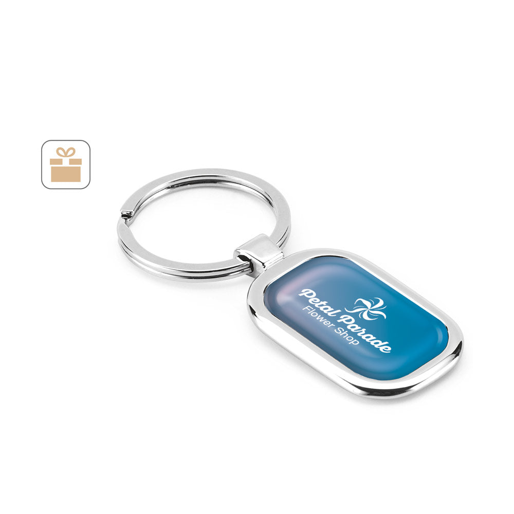 ZABEL. Porta-chaves em metal com possibilidade de personalização doming