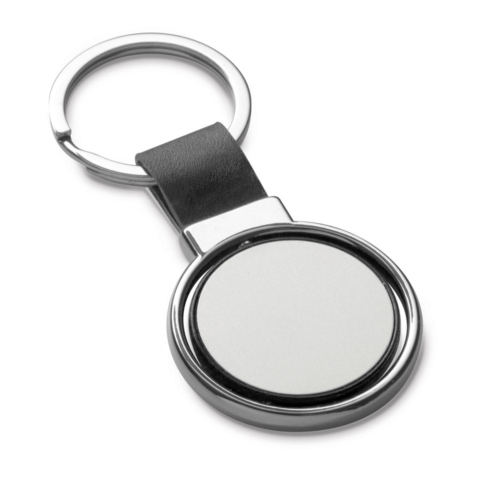 ALBRIGHT. Porta-chaves em metal e PU com possibilidade de personalização doming