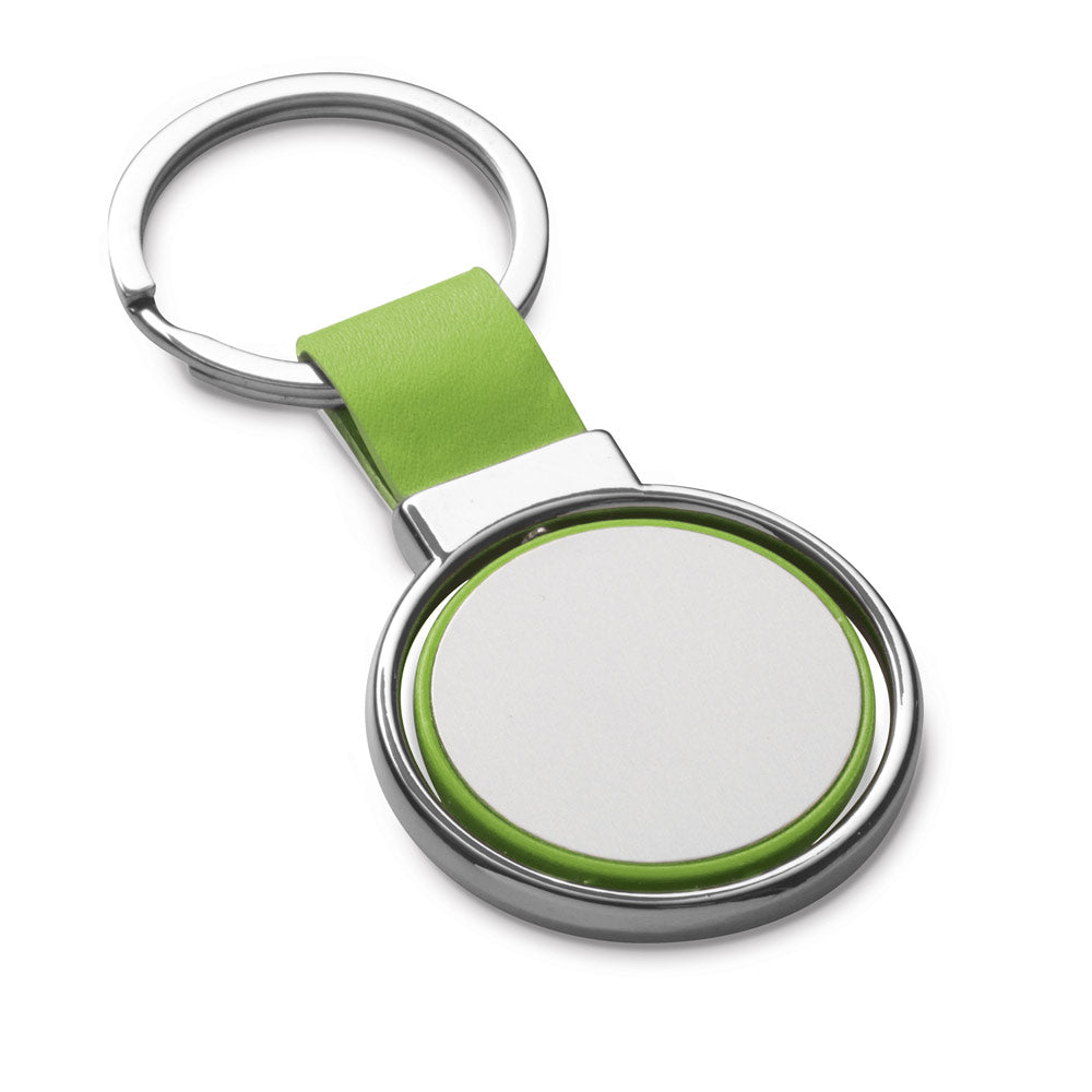ALBRIGHT. Porta-chaves em metal e PU com possibilidade de personalização doming