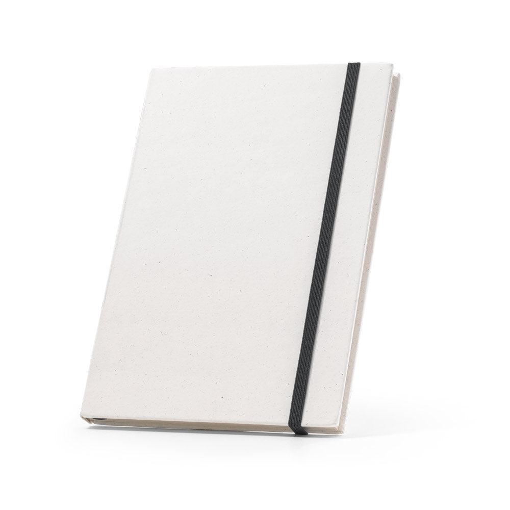 MILKY. Bloco de notas A5 com capa rígida em papel 100% reciclado