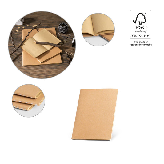 ALCOTT A6. Bloco de notas com capa em cartão (250 g/m²) e páginas lisas