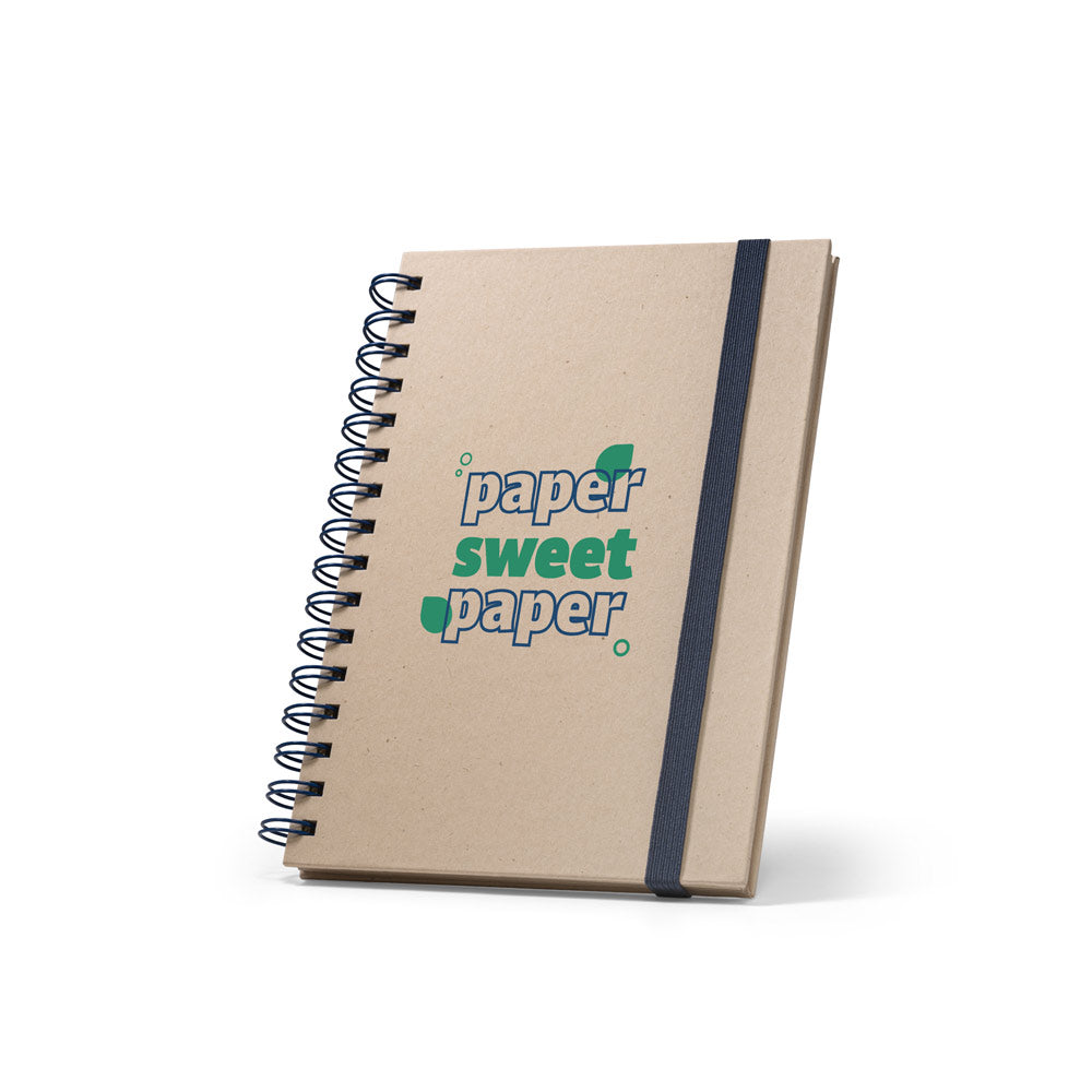 PROUST. Bloco de notas A5 com argolas, capa rígida em papel à base de cana-de-açúcar (80% cana-de-açúcar) com páginas lisas