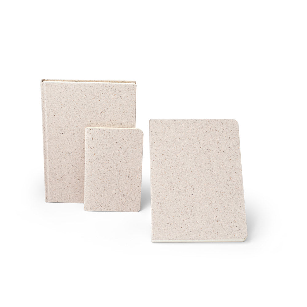 ORGANIC SOFT. Bloco de notas A6 com capa flexível fabricada a partir de matéria orgânica de elefante (80%)