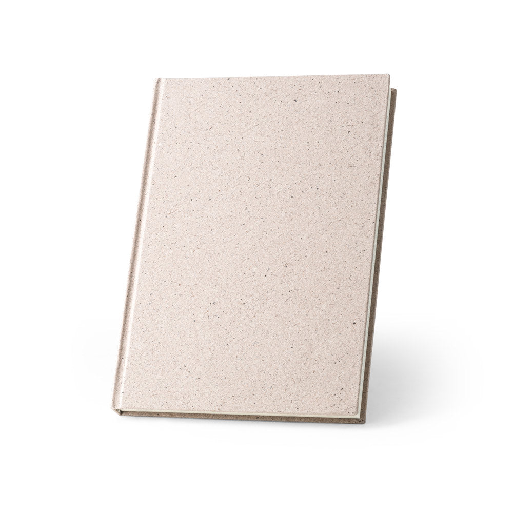 ORGANIC RIGID. Bloco de notas A5 com capa rígida fabricada a partir de matéria orgânica de elefante (80%)
